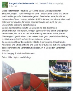 Hafenmeile 2016, Bergedorf, HeidivomLande, Heidi vom Lande, Aus für Hafenmeile, Fest, Programm, Party, Event