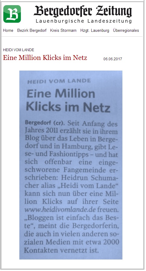 img-max HeidivomLande, Bergedorf, der Bergedorfer Blog, Blogger, regionale Tipps, Veranstaltungen, Kultur, Musik, Events, Interviews, Bloggerleben, Bloggerevents, Bloggerin, Blog, Blogalltag, Blogger Alltag, Heidi vom Lande, Bergedorfer Zeitung, 1 Millionen Klicks, Blog, Hamburg, Berlin, weltweit