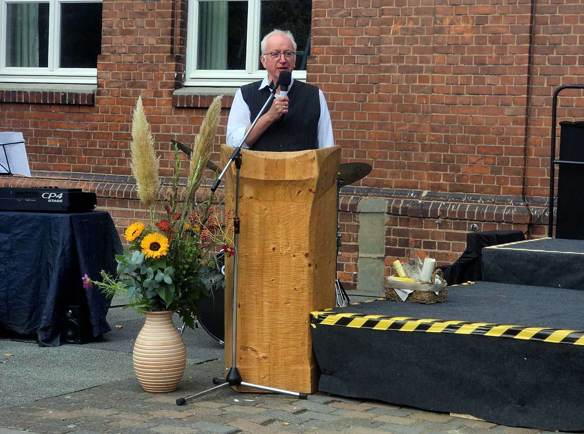 Thomas Schramm, Geschäftsführer, Rudol-Steiner-Schule, Am Brink, Bergedorf, Waldorfschule, Bezirk Bergedorf, Verabschiedung, Ruhestand, 2024