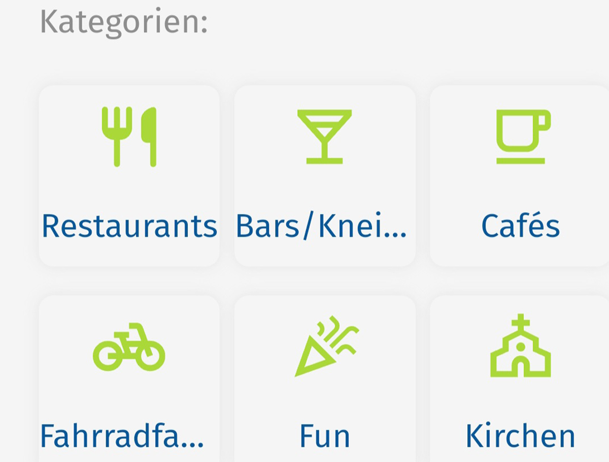 Bergedorf, City-App Bergedorf Now, Bergedorf erlebbarer machen, Kategorien, Filterfunktion, Touristen, Besucher, Bezirk Bergedorf