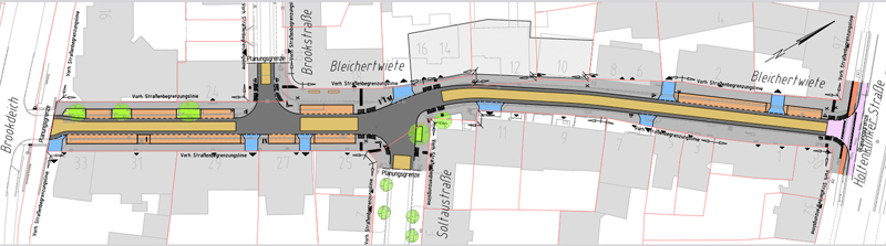 Bleichertwiete, Umgestaltung, Pläne, Straßenneugestaltung, Sanierung, Bauprojekt, Bergedorf-Süd, Bezirk Bergedorf, Hamburg, Baubeginn