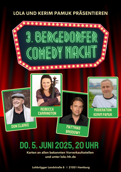 3. Bergedorfer Comedy Nacht, Lachen ist gesund, Humor, LOLA Kulturzentrum, Bergedorf, Hamburg