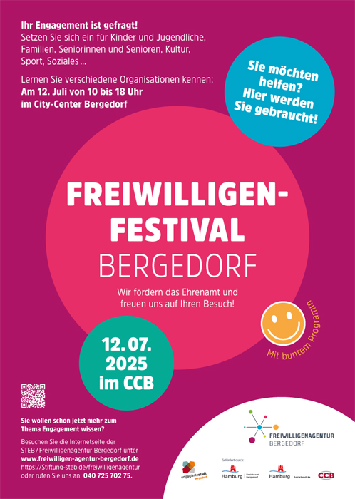 Ehrenamt, Freiwilligenbörse, Stadtteil, Bergedorf, Bezirk Bergedorf, Hamburg, Organisationen, Helfer