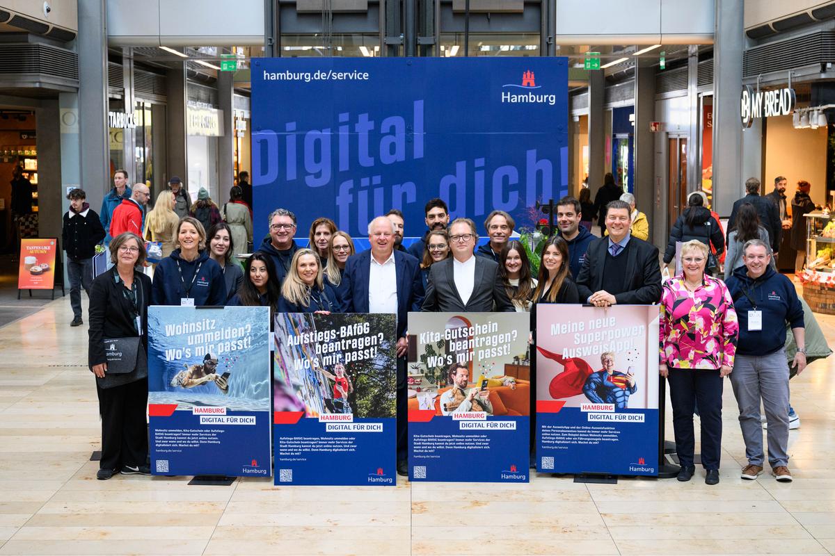 Hamburg, Digital für dich, Hamburg Service Pop-up, Online-Ausweisfunktion, Personalausweis, Meldeangelegenheit, Online-Service, Stadt Hamburg, Bergedorf
