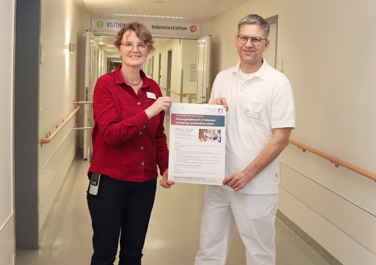 Vorsorgevollmacht, Patientenverfügung, Krankenhaus Reinbek, St.-Adolf-Stift, Veranstaltung