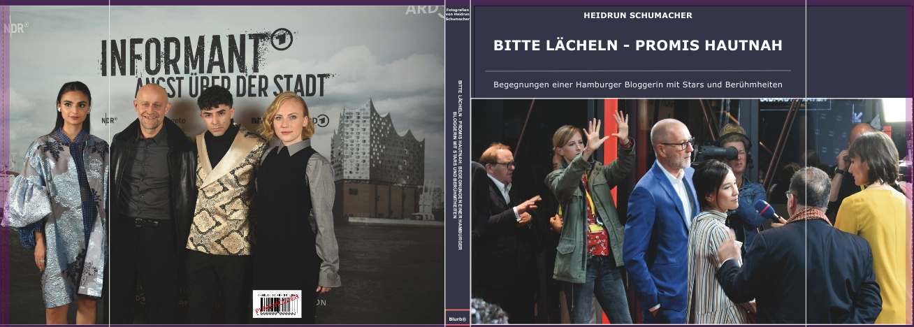 Bildband, Fotobuch, Bitte lächeln, Promis hautnah, Begegnungen einer Hamburger Bloggerin mit Stars und Berühmtheiten, Schauspieler, Persönlichkeiten, HEIDI VOM LANDE, Blog, Fotos, Veröffentlichung