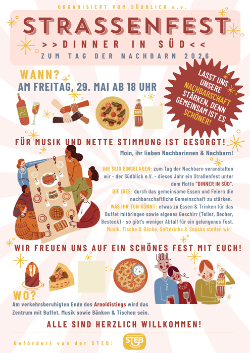Tag der Nachbarn, Nachbarschaftsfest, Straßenfest, gutes Miteinander, Bergedorf-Süd, Bezirk Bergedorf, Hamburg