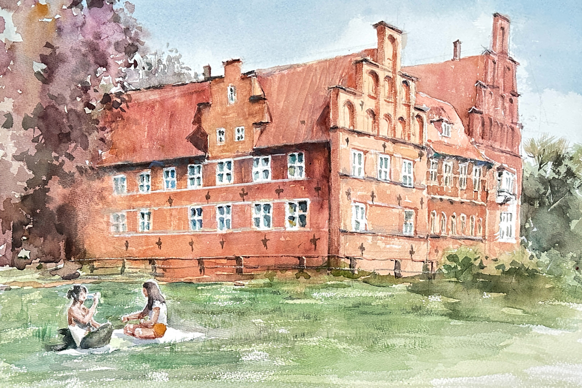 Ausstellung, Bergedorfer Schloss, Museum, Urban Sketching, Dongmei Lisowski, Künstlerin, Aquarell